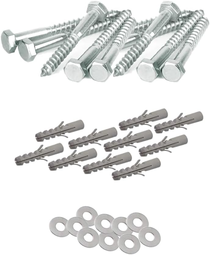 Duravel Hex Head Coach Screws with Washer & Plug for Heavy Timber and Concrete (3 Inch, 10mm) - Image 1